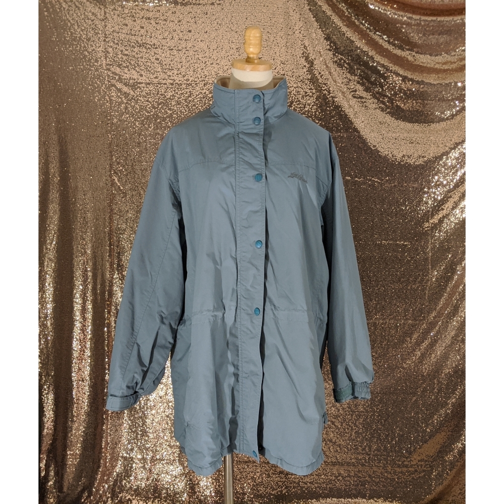 LL Bean Women's Rain Jacket | Light Blue | Size XL